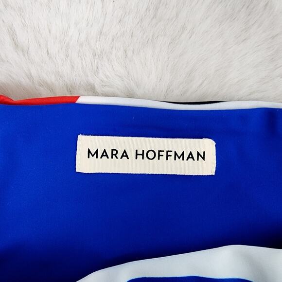 NEW Mara Hoffman Kay Low Rise Bikini Swim Bottom in Cream Multicolor - Picture 6 of 11